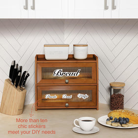 Goozii kitchen organizer suited for bread, snacks, and fruit.