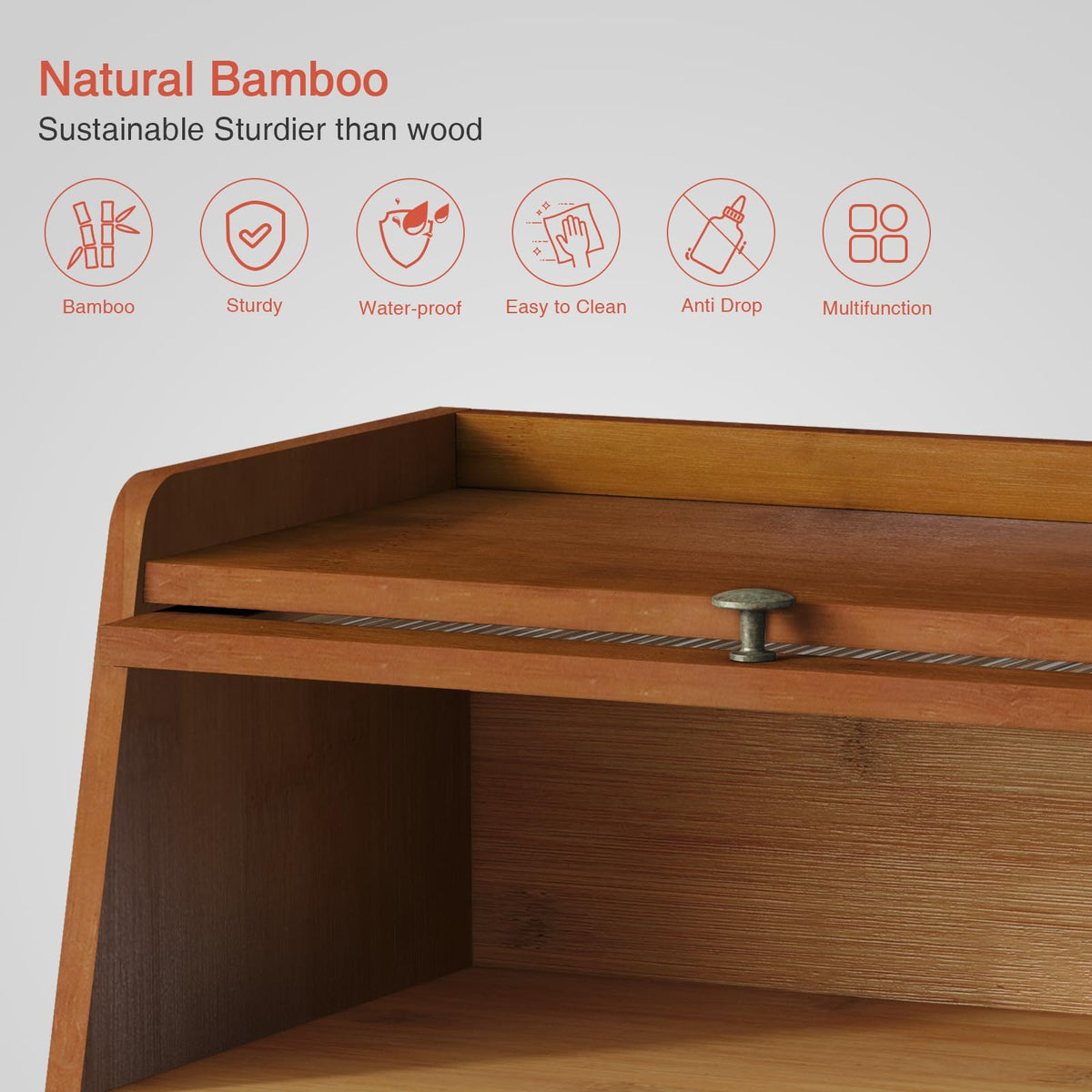 Goozii countertop storage keeps bread and items neatly organized.