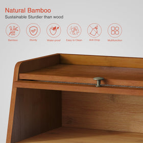 Goozii countertop storage keeps bread and items neatly organized.