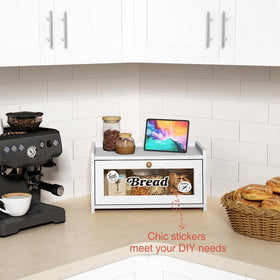Goozii bread box ventilation gap detail for optimal air flow.
