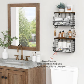 Goozii kitchen counter organizer in black rustic finish.
