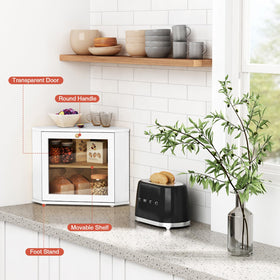 Goozii modern kitchen decor bread box complements counters while saving space