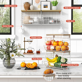 Goozii wood lid storage basket combines style with practical lid top
