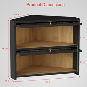 Goozii two-tier bread box front door window safeguards freshness and visibility.