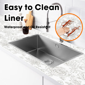 GOPAS waterproof liner cleans easily and resists oil spills.
