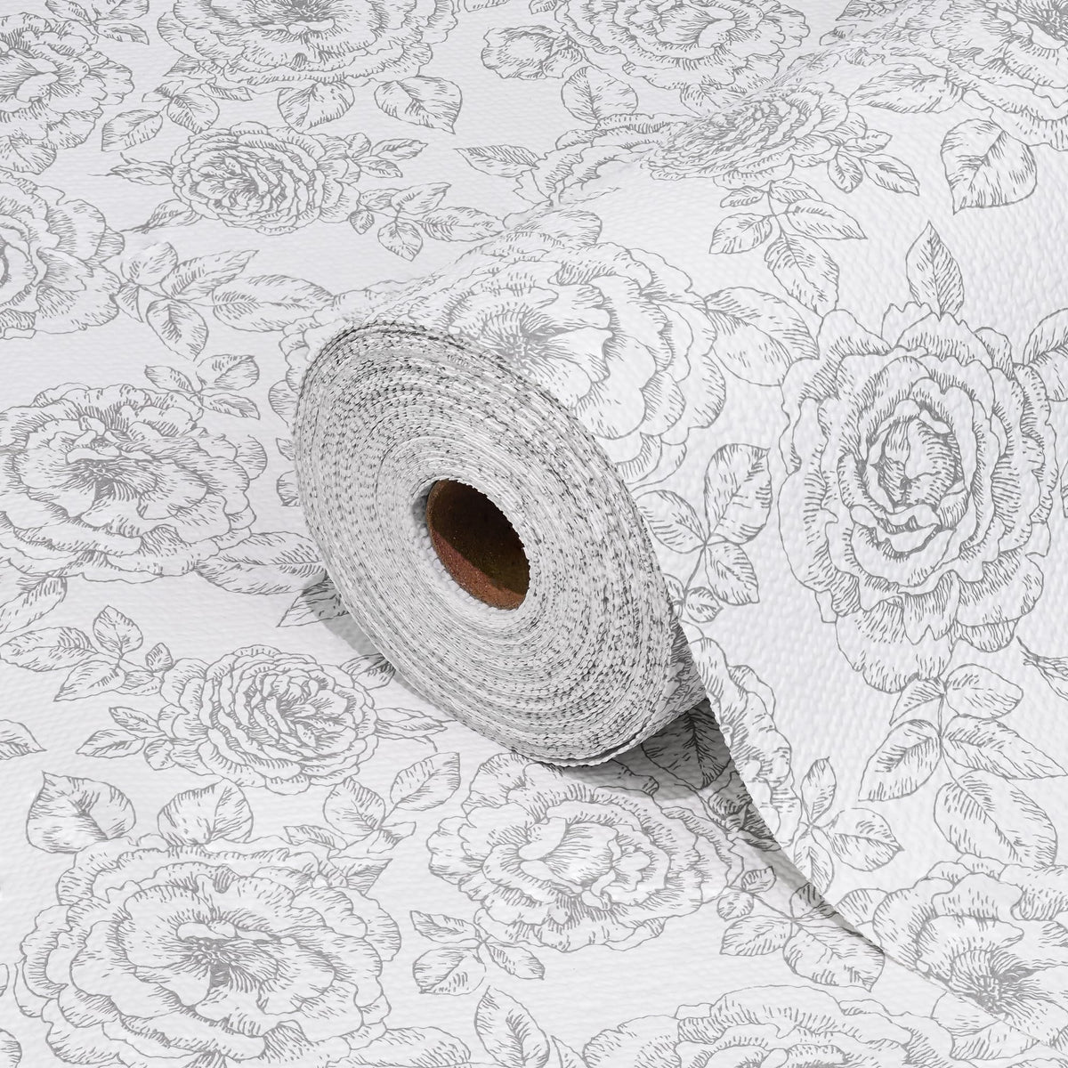 GOPAS peony-pattern drawer liner adds style while keeping items organized.