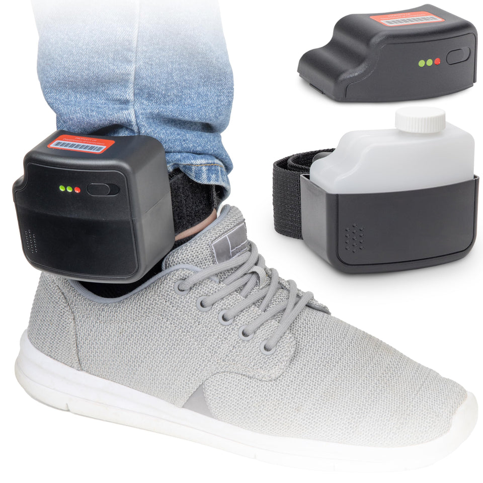 GoPong ankle monitor flask with 5 oz capacity, ideal for discreet party beverages.