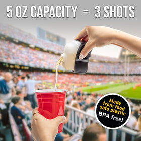 GoPong included funnel and pour spout simplify filling with your favorite drink.