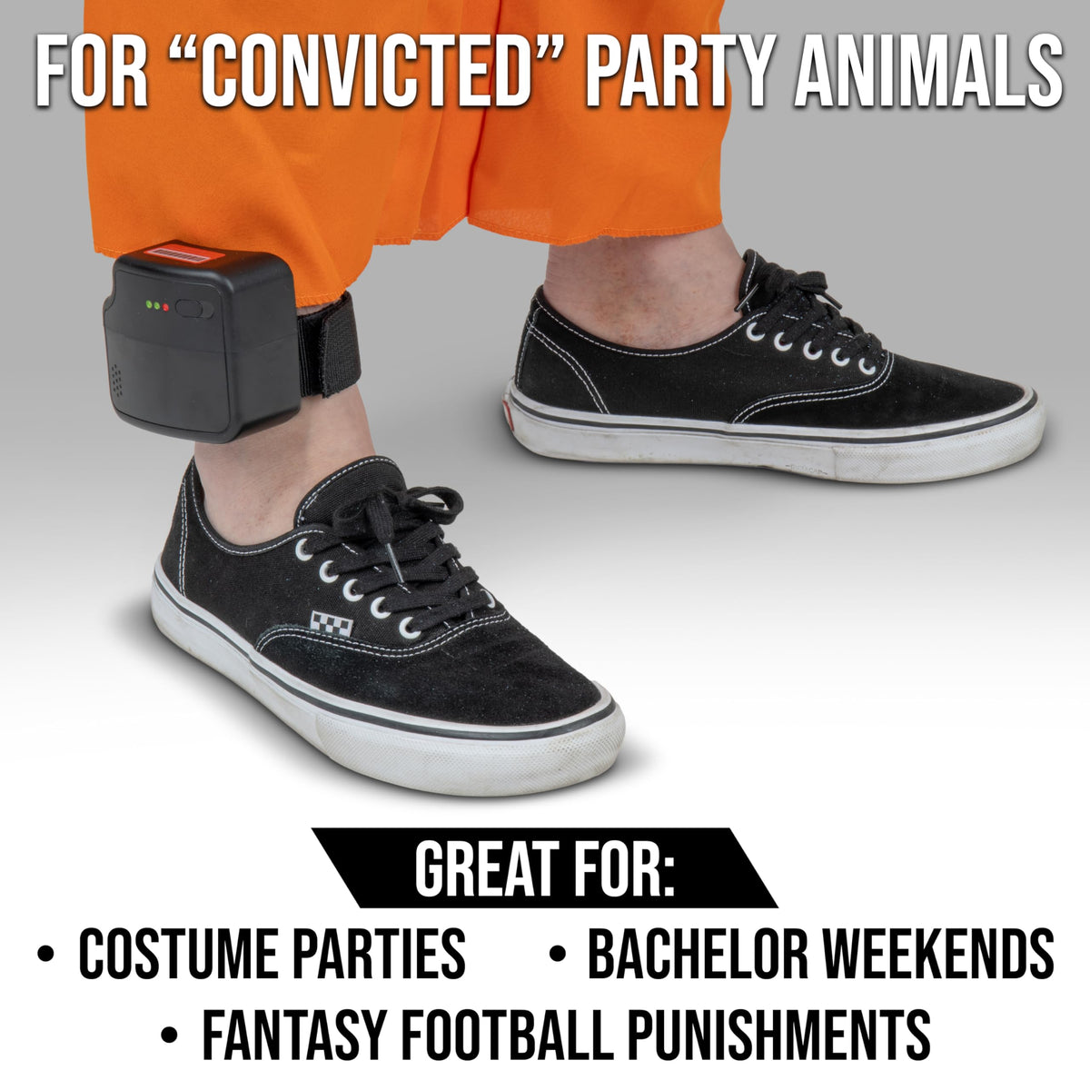GoPong plastic ankle monitor body designed for light, portable wear.