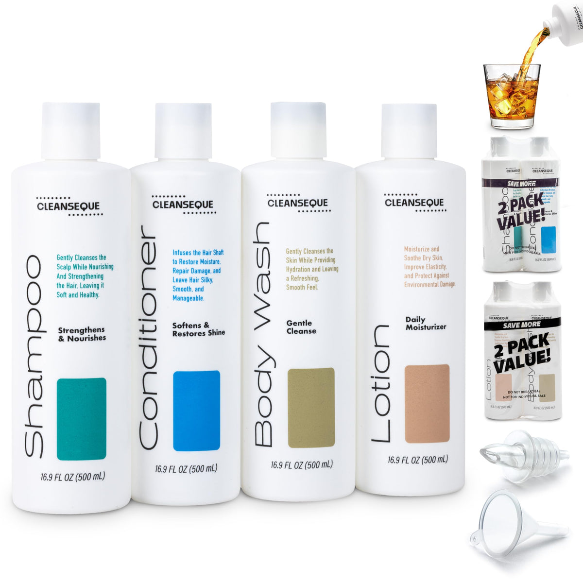 GoPong shampoo bottle flask with realistic look for discreet travel and mixing