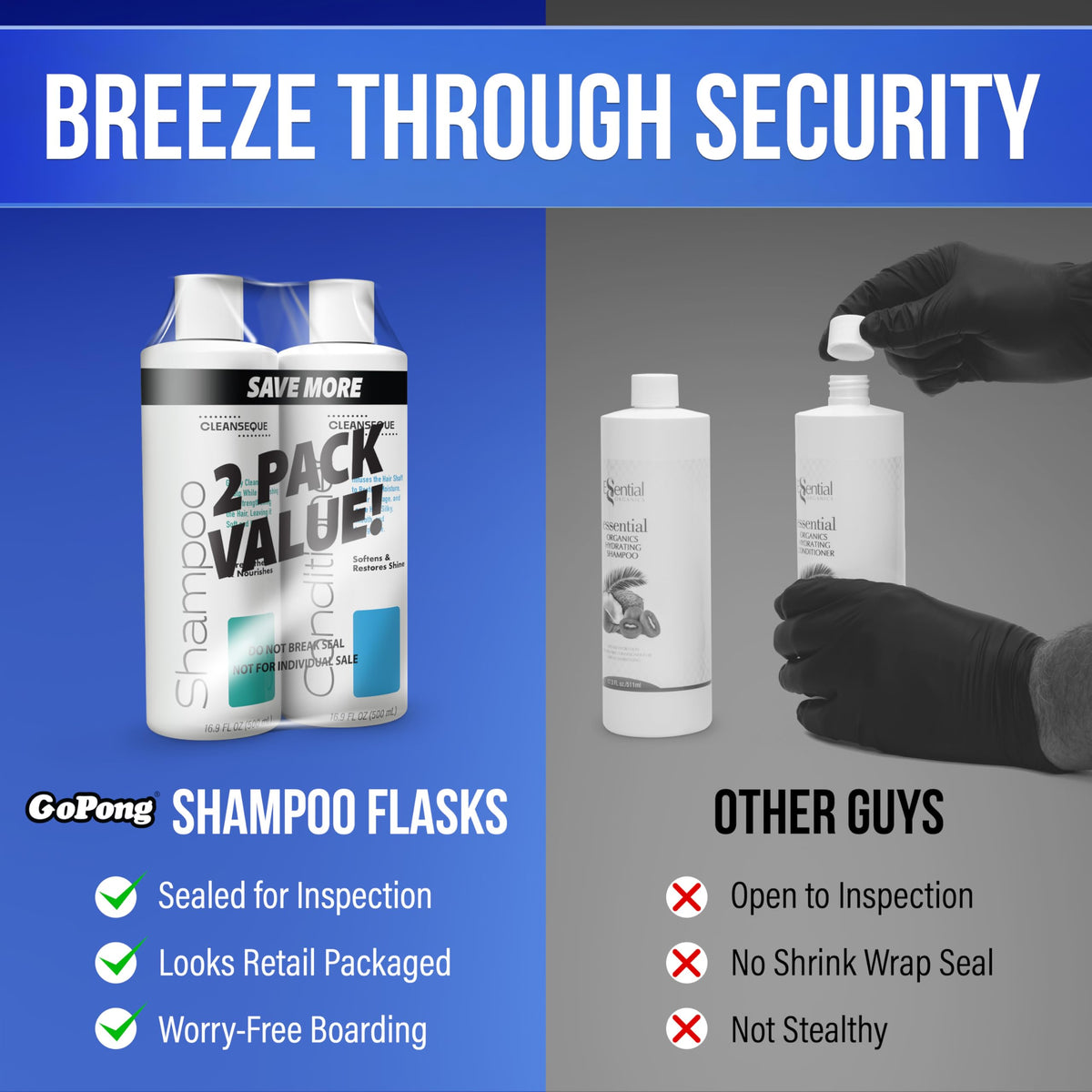 GoPong spout and funnel included to fill flasks before travel