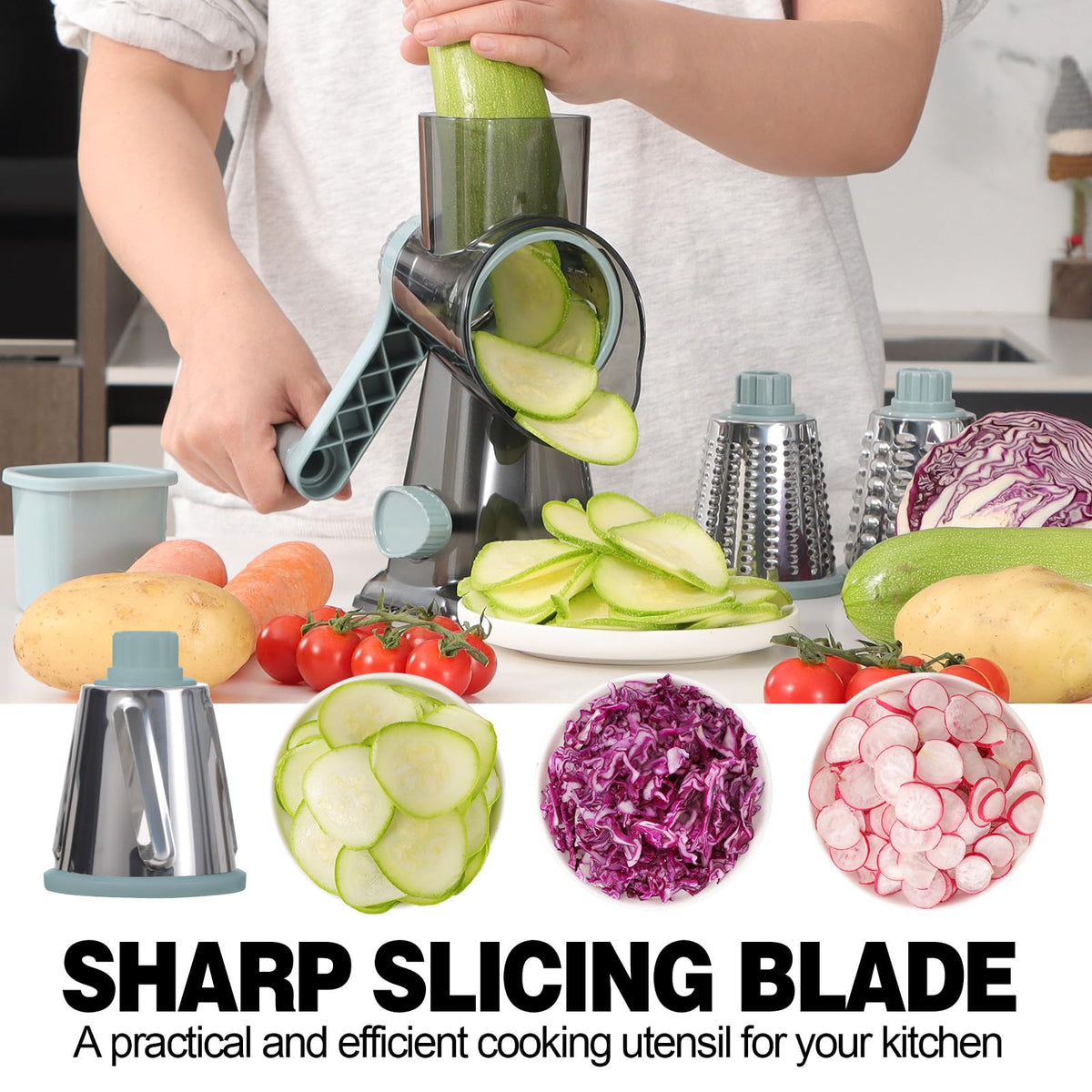 GORCI non-slip base keeps grater stable during use