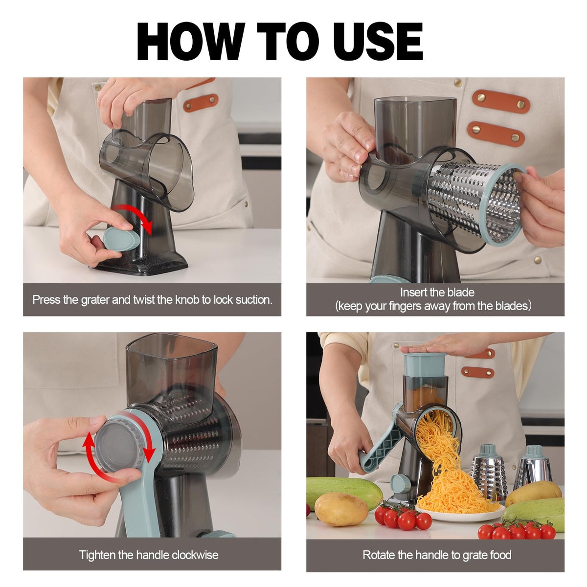 GORCI nuts grinder feature enables grated nuts for toppings