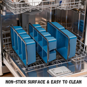 GORCI stackable design saves freezer space and simplifies storage