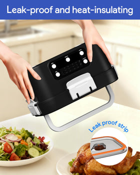 Gorgeous lunch box showing Keep-Warm function after heating.