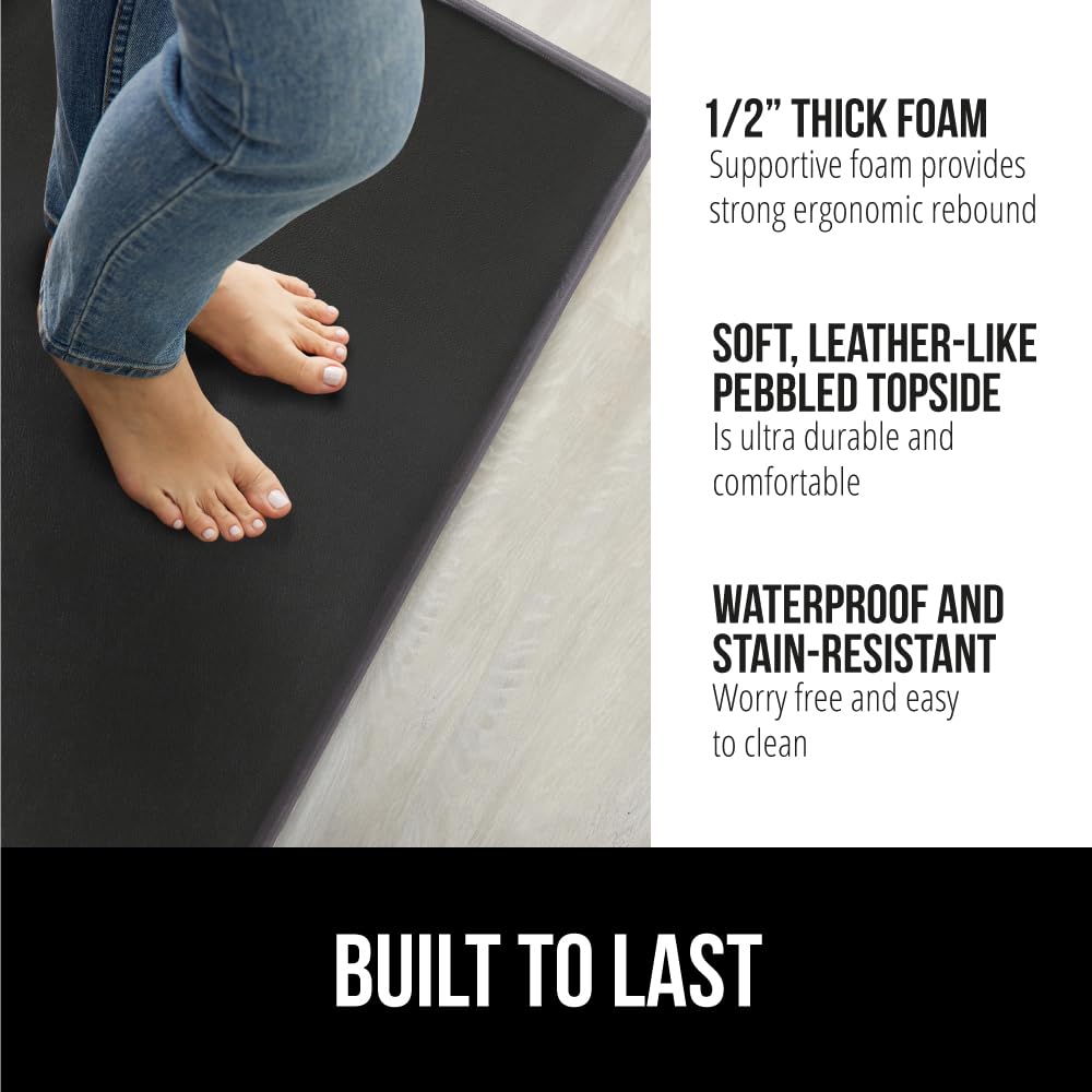 GORILLA GRIP two-pack kitchen mats 17x48 offering extended standing comfort at a desk