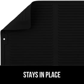 Gorilla Grip black silicone drying mat for modern kitchens