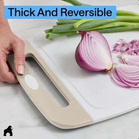 Gorilla Grip almond boards feature nonporous surface resisting odors and stains