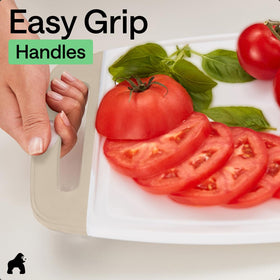 Gorilla Grip almond boards are reversible for versatile prep tasks
