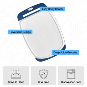 Gorilla Grip dishwasher-safe surface for easy cleanup after cooking.