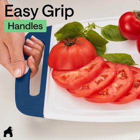 Gorilla Grip three-piece set stores neatly on a rack.