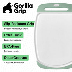 GORILLA GRIP medium slip-resistant border mint board offers stable prep.