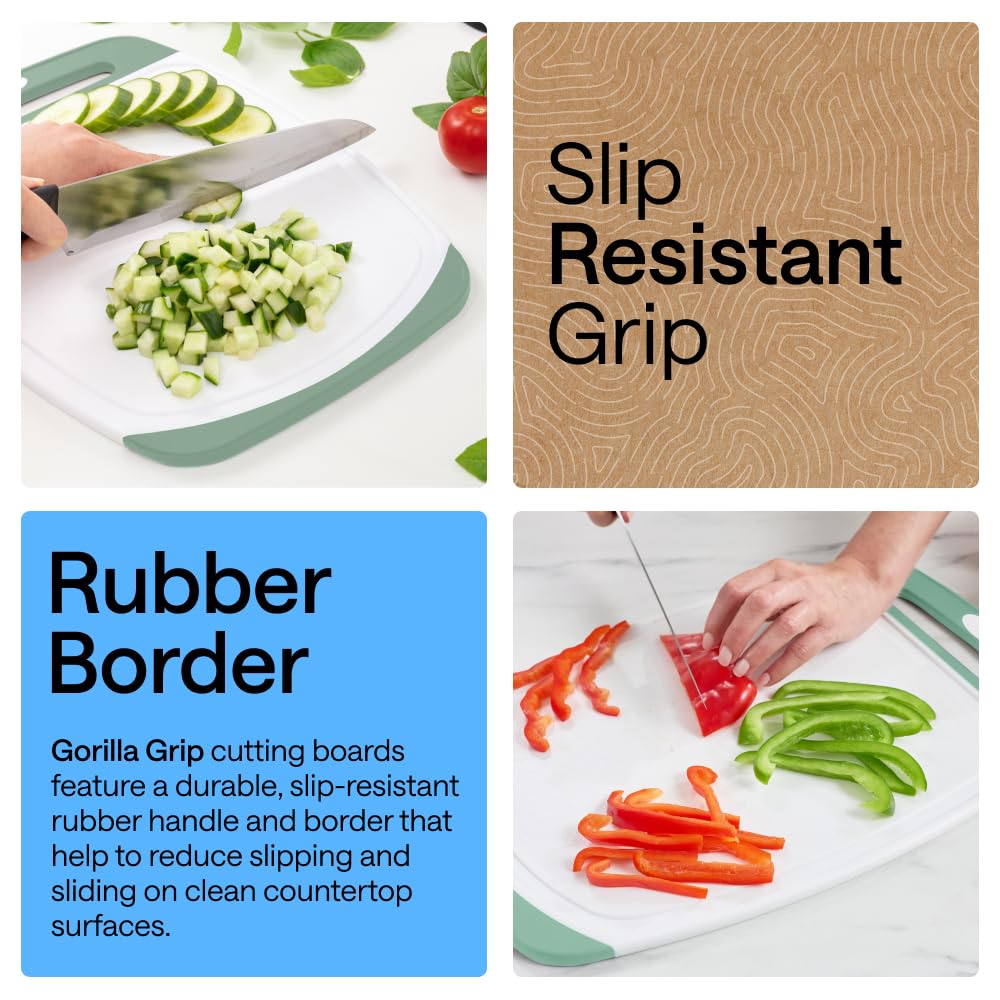 GORILLA GRIP small juice-grooves mint board catches liquids during chopping.