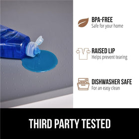GORILLA GRIP BPA-free silicone offers durable, safe use.