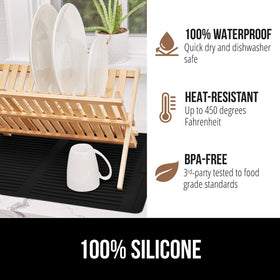 Gorilla Grip BPA-free silicone mat for safe dish drying