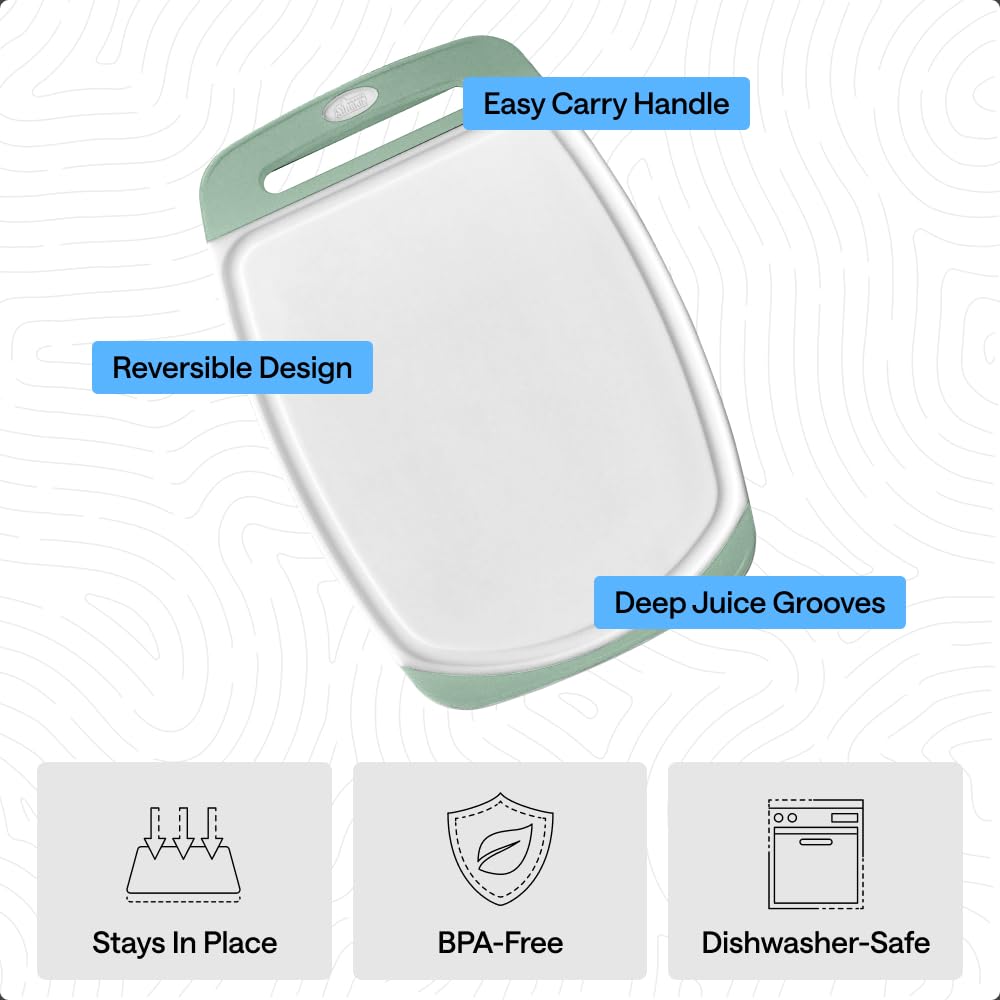 GORILLA GRIP dishwasher-safe mint board ready for easy cleanup after meals.