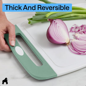 GORILLA GRIP extra-large board set provides generous surface for entertaining prep.
