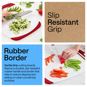 GORILLA GRIP nonporous surface resists liquids and odors.