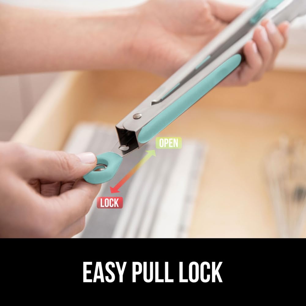 Gorilla Grip dishwasher-safe tongs simplify cleanup after meals.
