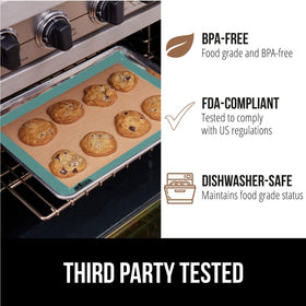 Gorilla Grips baking mat ideal for rolling dough without sticking.