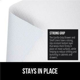 Gorilla Grip DripGuard BPA-free vinyl liner is durable and easy to clean