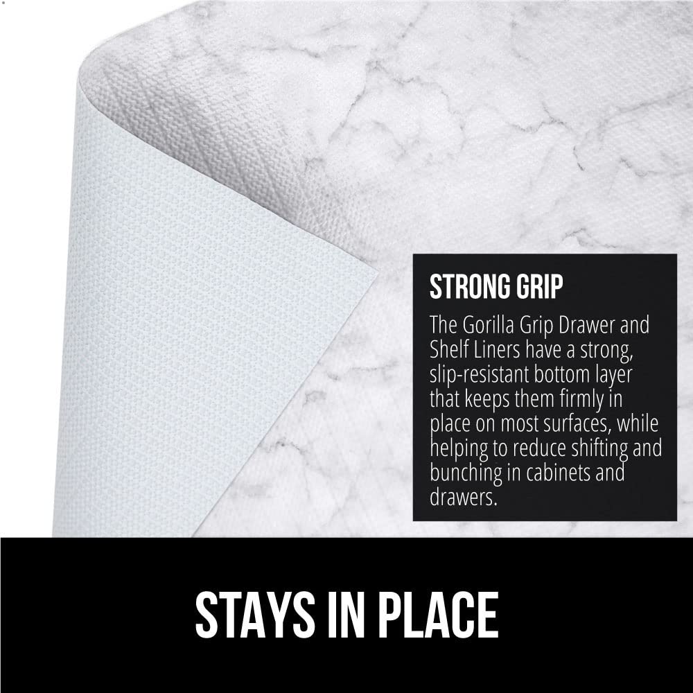 GORILLA GRIP DripGuard smooth-top liner is easy to remove without leaving residue.
