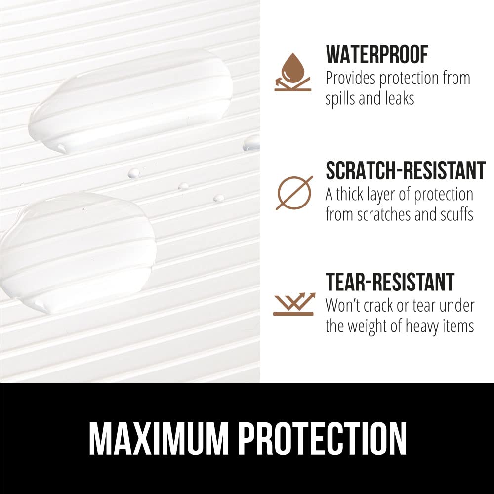 GORILLA GRIP DuraGuard shelf liner clear in pantry storage for order