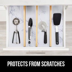 GORILLA GRIP easy-install peel-and-stick liner for quick cabinet upgrades.