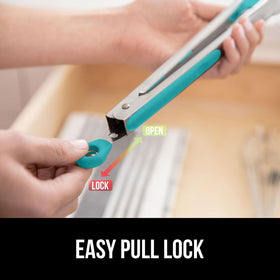 GORILLA GRIP easy-pull-lock feature for compact storage