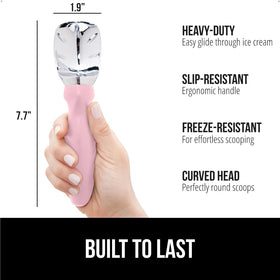 GORILLA GRIP ergonomic, slip-resistant handle makes scooping comfortable for long sessions.