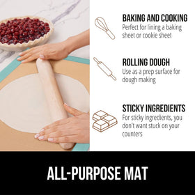 Gorilla Grips even baking surface mat helps achieve uniform browning.