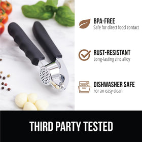 GORILLA GRIP garlic press BPA-free design for safe kitchen use