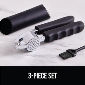 GORILLA GRIP garlic press rust-resistant and dishwasher-safe for easy cleanup
