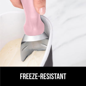 GORILLA GRIP notch on the handle assists opening stubborn freezer lids.