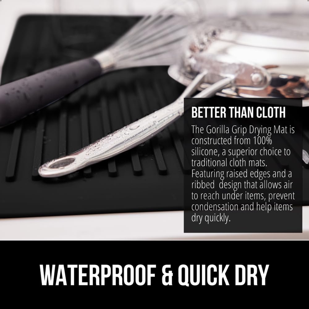 Gorilla Grip silicone mat is heat resistant up to 450°F