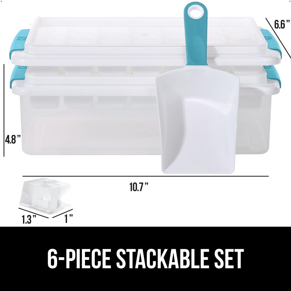 GORILLA GRIP bin and trays forming a 56-cube ice batch