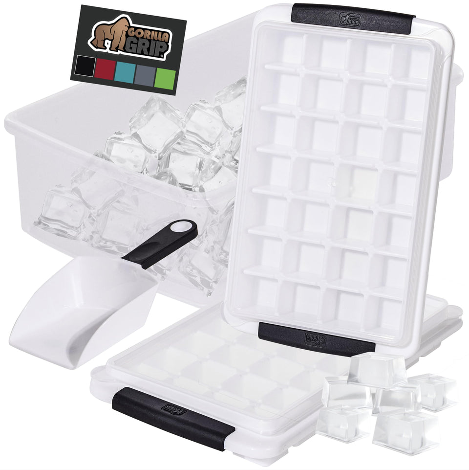 GORILLA GRIP ice tray with easy-release lid for quick ice removal