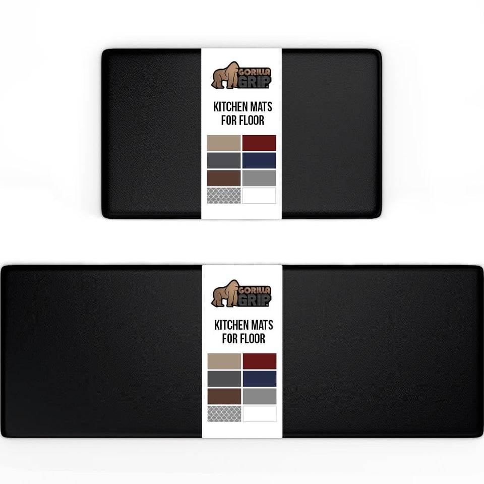 GORILLA GRIP kitchen mat 17x29 foam close-up showing ergonomic support for standing tasks.
