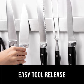 GORILLA GRIP 14-inch strip supports up to 6 pounds of utensils.