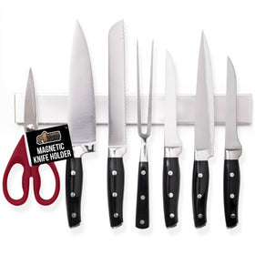 GORILLA GRIP knife holder wall mount securely holds knives with a strong magnet.